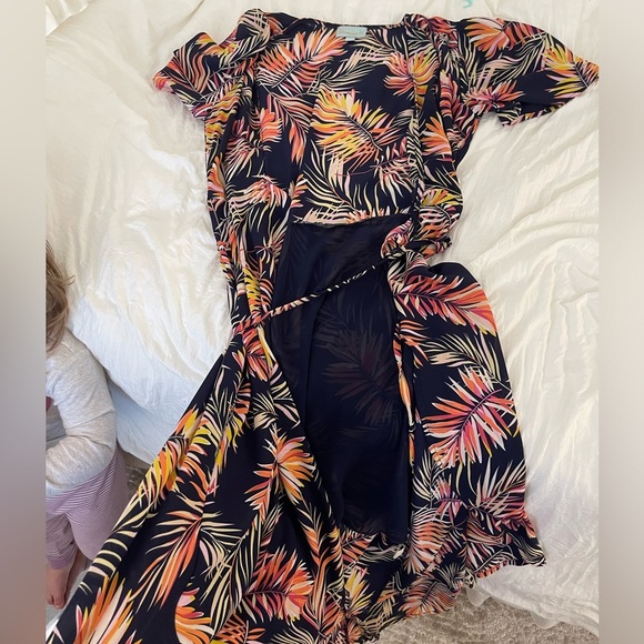 Veronica M Tropical Wrap Dress - Picture 2 of 6
